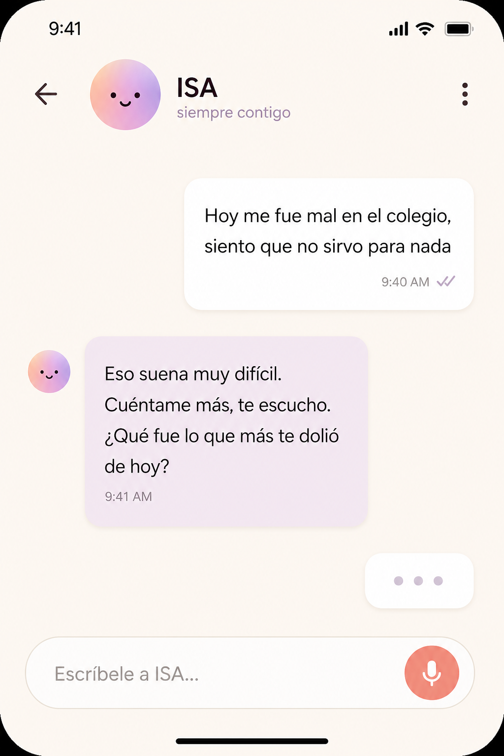 Chat de acompañamiento con ISA