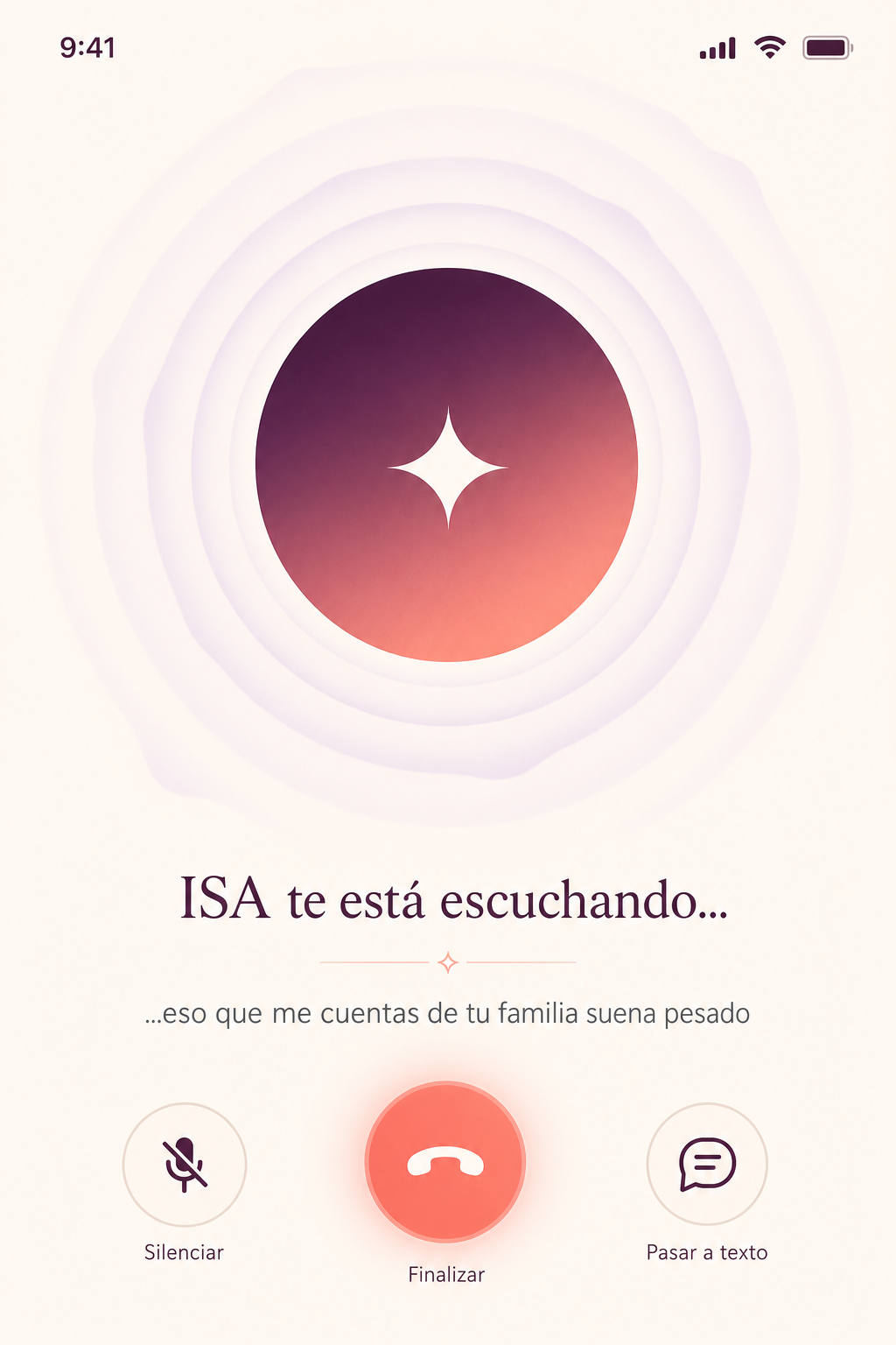 Modo voz de ISA